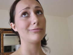 Pregnant Cutie Takes Titty Cumshot