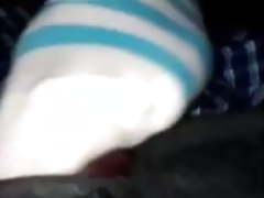 Footie sock footjob sockjob